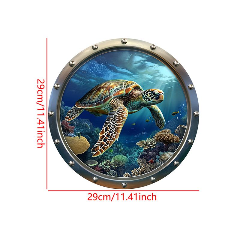 Adesivo WC Mondo Sottomarino Animali Marini Adesivo Murale Autoadesivo Rimovibile Impermeabile Decalcomanie Bagno Decorazioni per la Casa