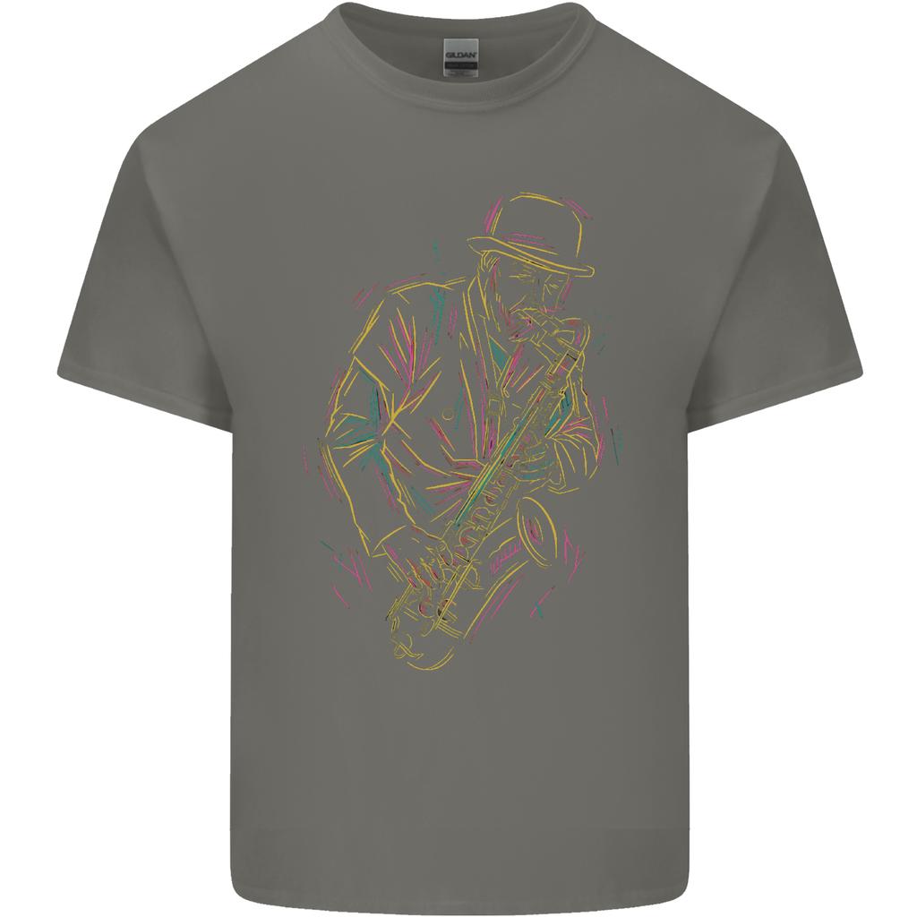 Jazz Colourful Saxophone Player Unisexs Light Cotton TShirt