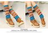 Mori Style Retro Colorful Striped Slouch Socks: Fashionable Korean Boot Covers & Leg Warmers