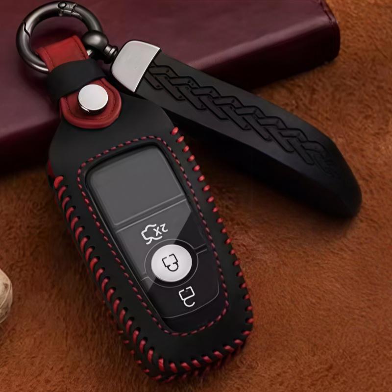 

Чехол для автомобильного ключа с полной крышкой для Ford Fusion Mustang Explorer F150 F250 F350 EcoSport Edge S-MAX Ranger Lincoln Mondeo чёрный