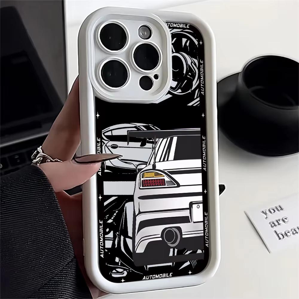 Cool Car Phone Case For iPhone 17 Air 16 e 15 14 13 12 11 Pro Max Plus Mini SE 2020 2022 Soft Back Cover
