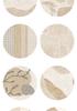Round Faux Cashmere Wabi-Sabi Rug for Living Room, Bedroom, or Office