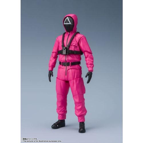 TAMASHII NATIONS S.H.Figuarts Squid Game Masked Soldier, Approximately 145mm, ABS & PVC, Painted Action Figure