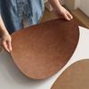 Special-shaped leather placemat household heat insulation mat waterproof and oil-proof dining table mat Nordic anti-scalding western dining mat