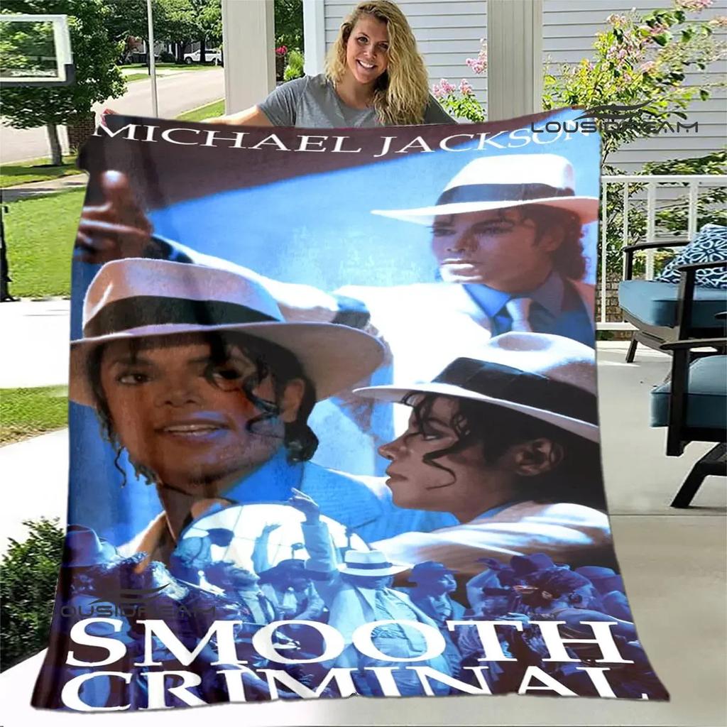 Michael Jackson retro printed blanket Flannel Warm Blanket Soft and Comfortable Blanket picnic blanket bed linings Birthday Gift