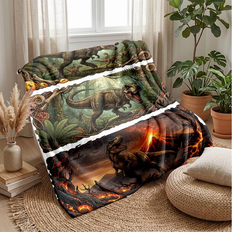 Tyrannosaurus Rex Evolution Theme blanket Lightweight Warm Flannel Blanket Decorative Throw Blanket for Home Decoration
