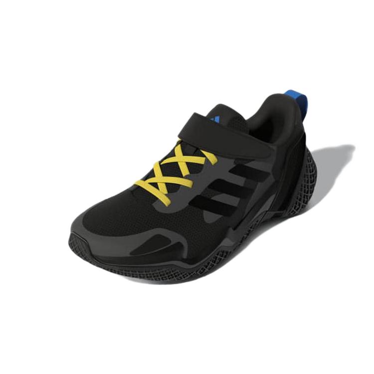 Adidas 4Uture Rnr El K Slip Resistant Cushioning Low top Kids' Running Shoes Black Yellow Kids' HP3069