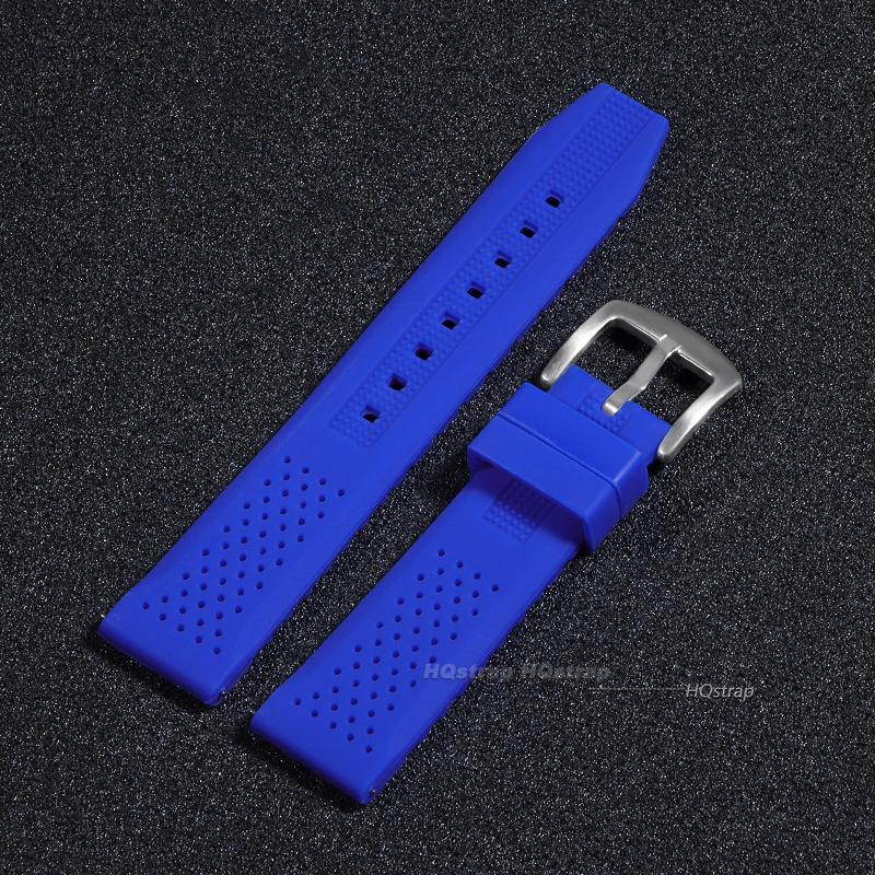 Universal Watch Straps 16 18 20 22 24mm Quick Release Silicone Band Soft Rubber Wristband Men Women Breathable Sport Bracelet