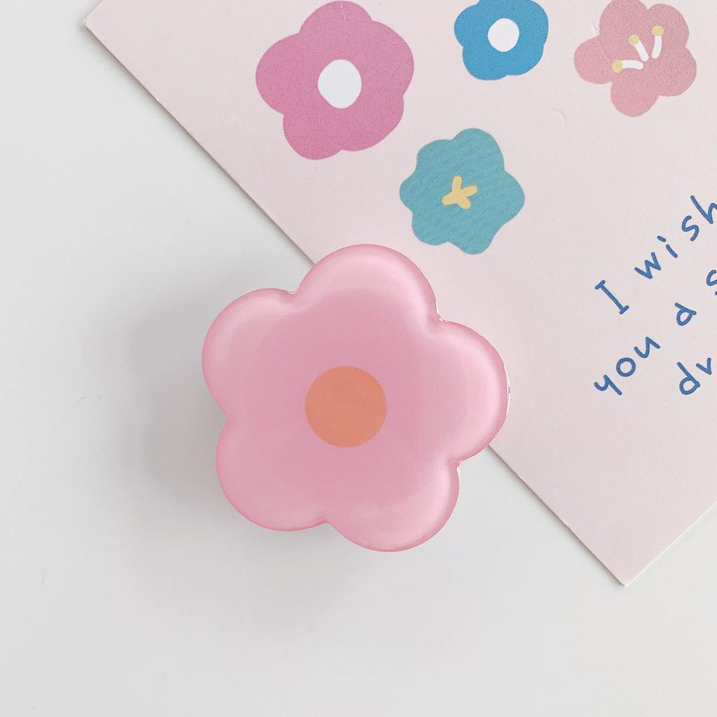 Kreativer Cartoon-Stil Handy-Ständer Halter Blumenform Mobiler Handheld-Halter Mini Acryl-Handyhalter Schöne Geschenke