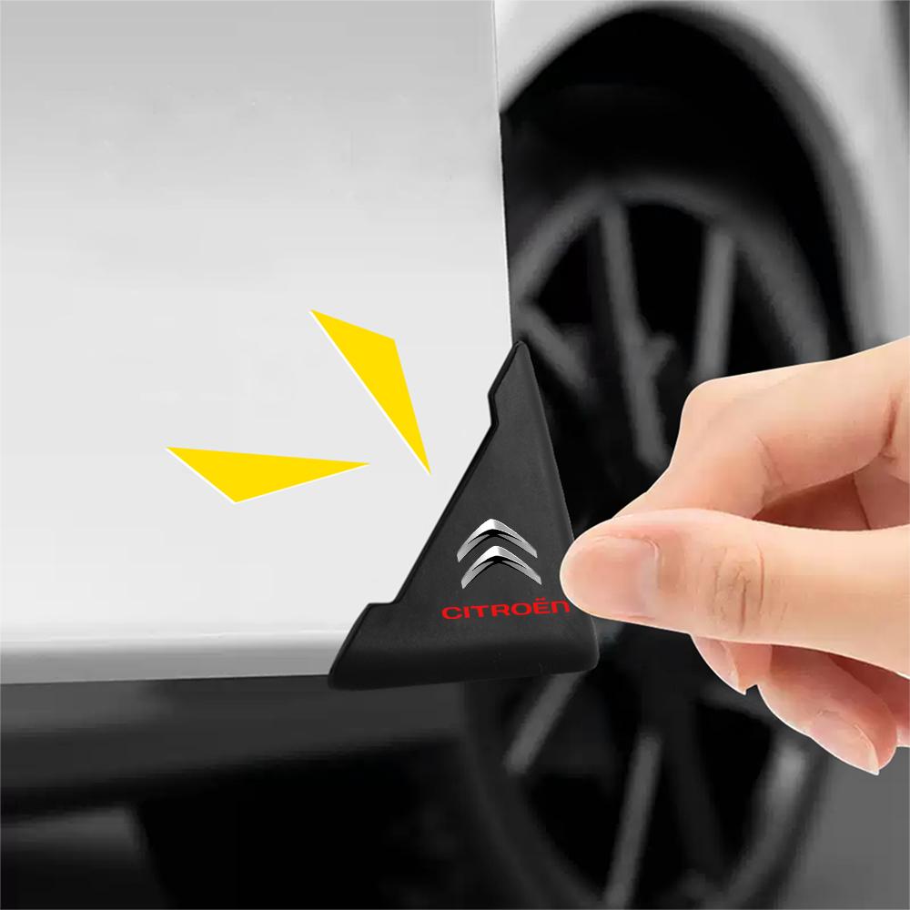2 Peças Adesivo de Proteção de Segurança para Para-choque de Canto de Porta de Carro Para Citroen C1 C2 C3 C4 C5 C6 C8 C4L DS3 DS4 DS5 Picasso Acessórios Automotivos