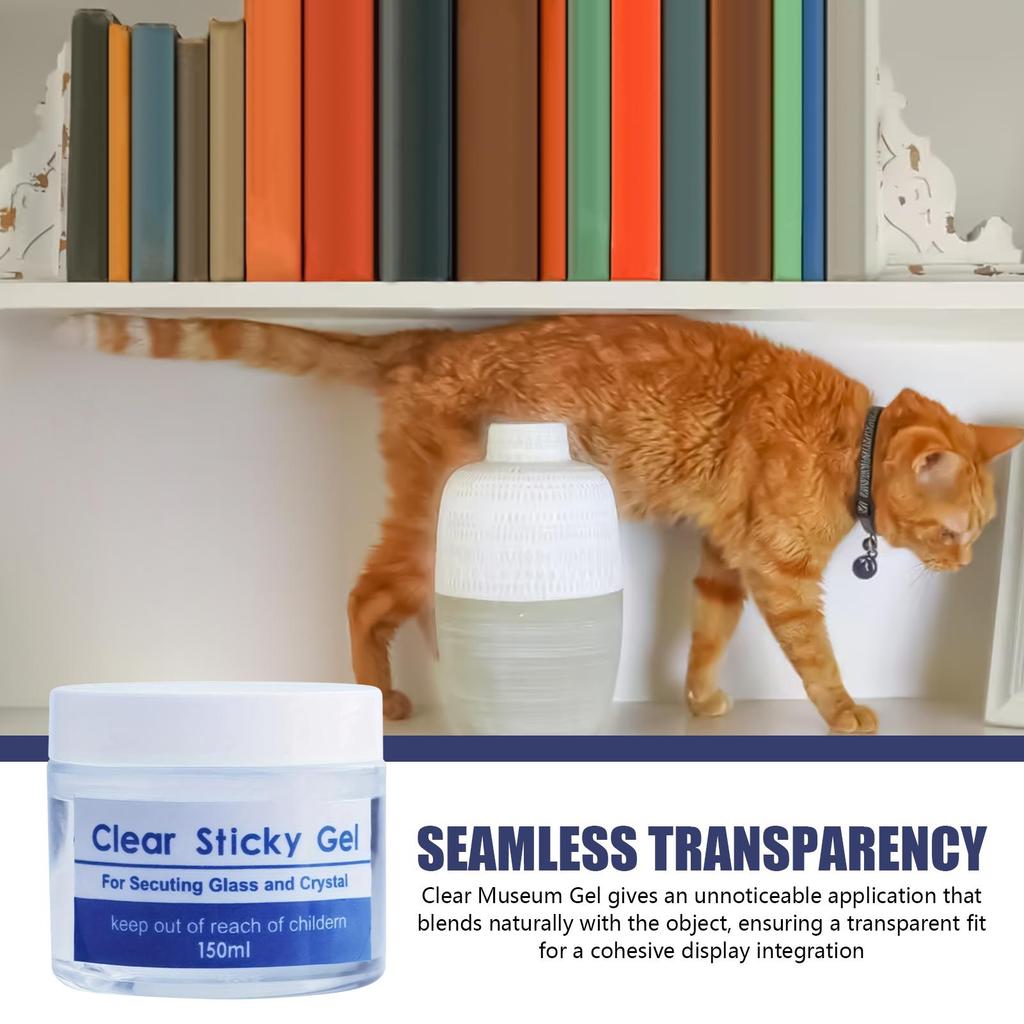 Reusable Clear Museum Gel Artifacts Museum Exhibits Gel Removable Clear No Residues Exhibits Putty Prevent Falling for Ceramic