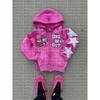 Casual Hooded Zip-Up Sweatshirt Teens Unisex Loose Fit Graphic Print Streetwear Fall