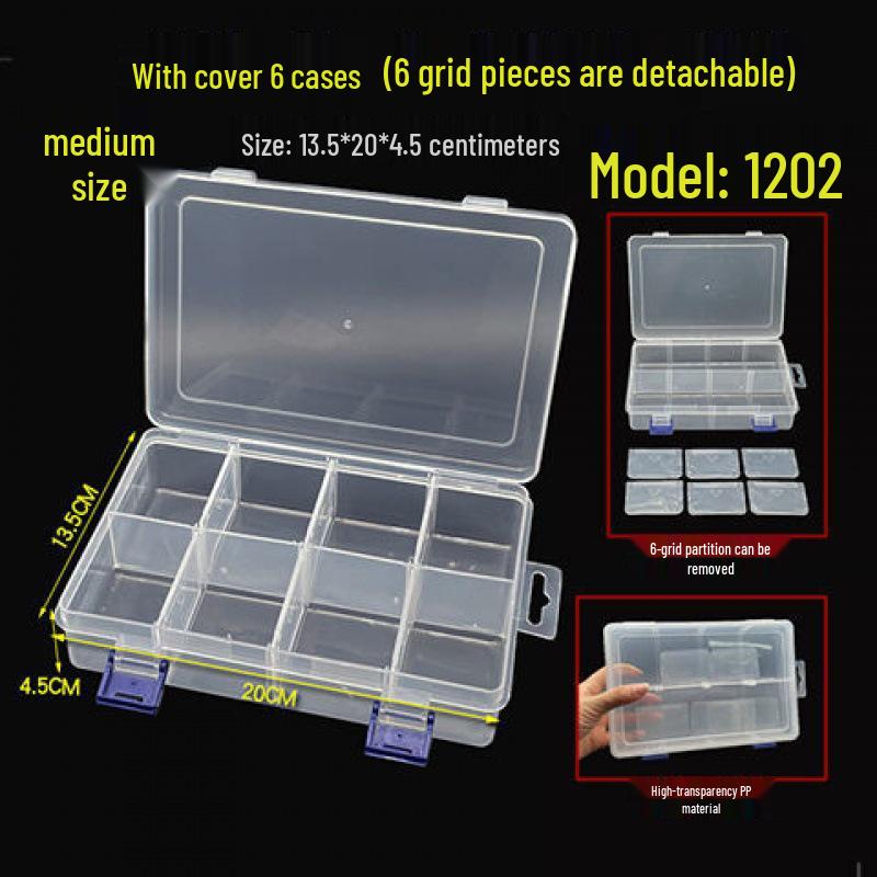 Thickened Nine-Grid Storage Box: Large Capacity, Impact & Corrosion Resistant, Open Compartment Design.