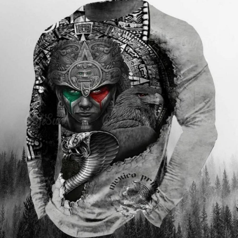 Módní trička s mexickou vlajkou Mexiko 3D potisk Pánské Dámské Tričko s dlouhým rukávem Streetwear Oversized Harajuku Dětská trička Top Oblečení