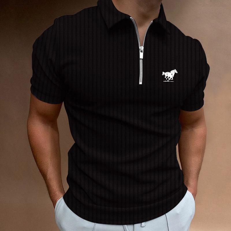 Pánské letní slim fit krátký rukáv klopa polo tričko Me Business Casual zip polo tričko pánské oblečení sportovní polo tričko topy