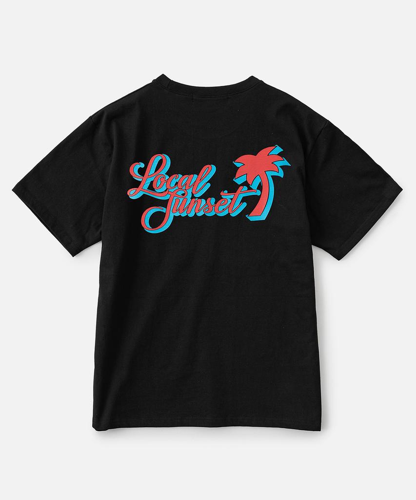 VASTIC Palm Tree Sunset T-Shirt_Black