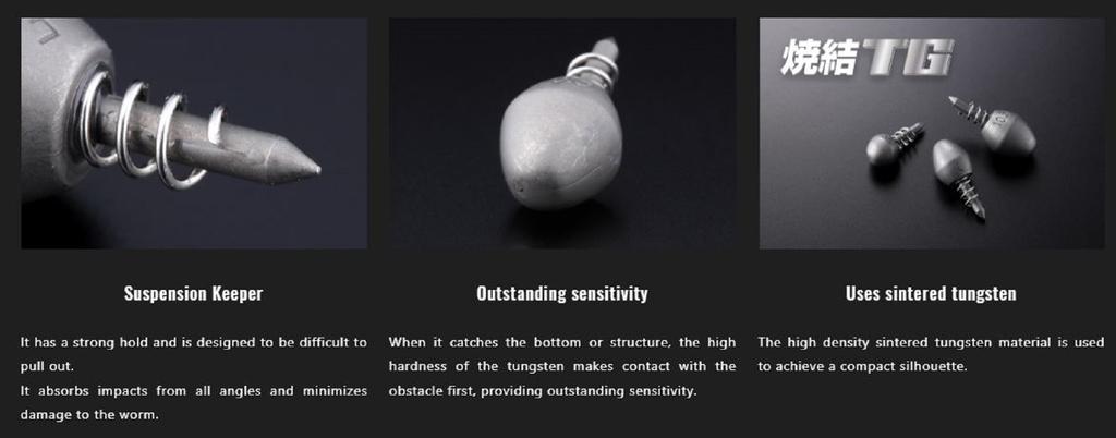 Jackall Tungsten Coilock Sinker 2 Per Pack Size 7.0 grams (9095)