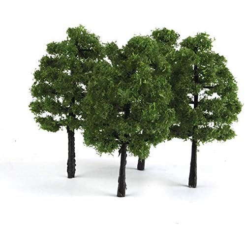 3.5cm, 30 pieces, for model railroads, trees, forests, N gauge, dioramas, structures, railways, architecture, and model landscapes, dark green