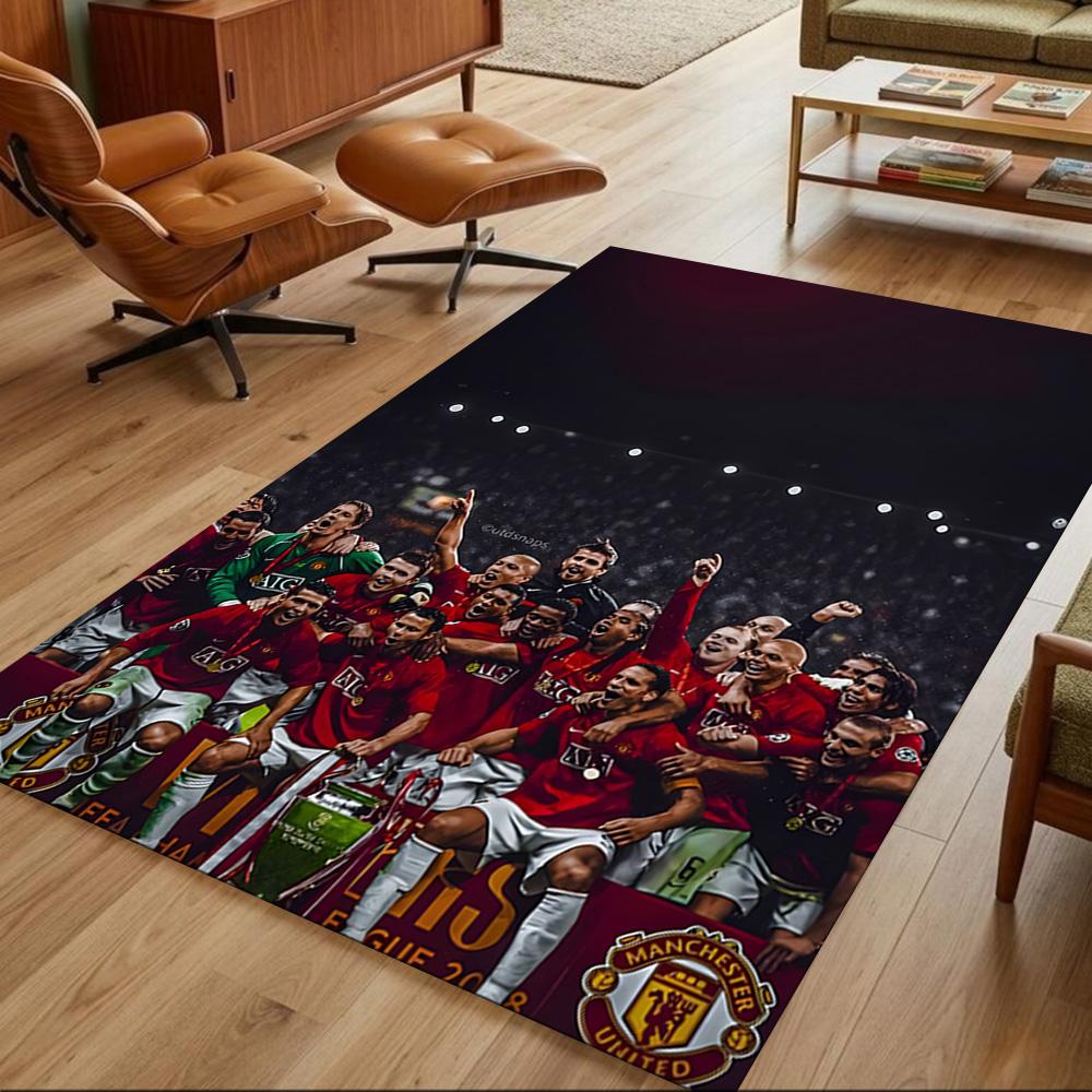 Red Devils United Pride 2D Printed Floor Mat Soft Plush Non-slip Bottom Corridor & Entryway Fashionable Home Decor Valentine's Day Gift