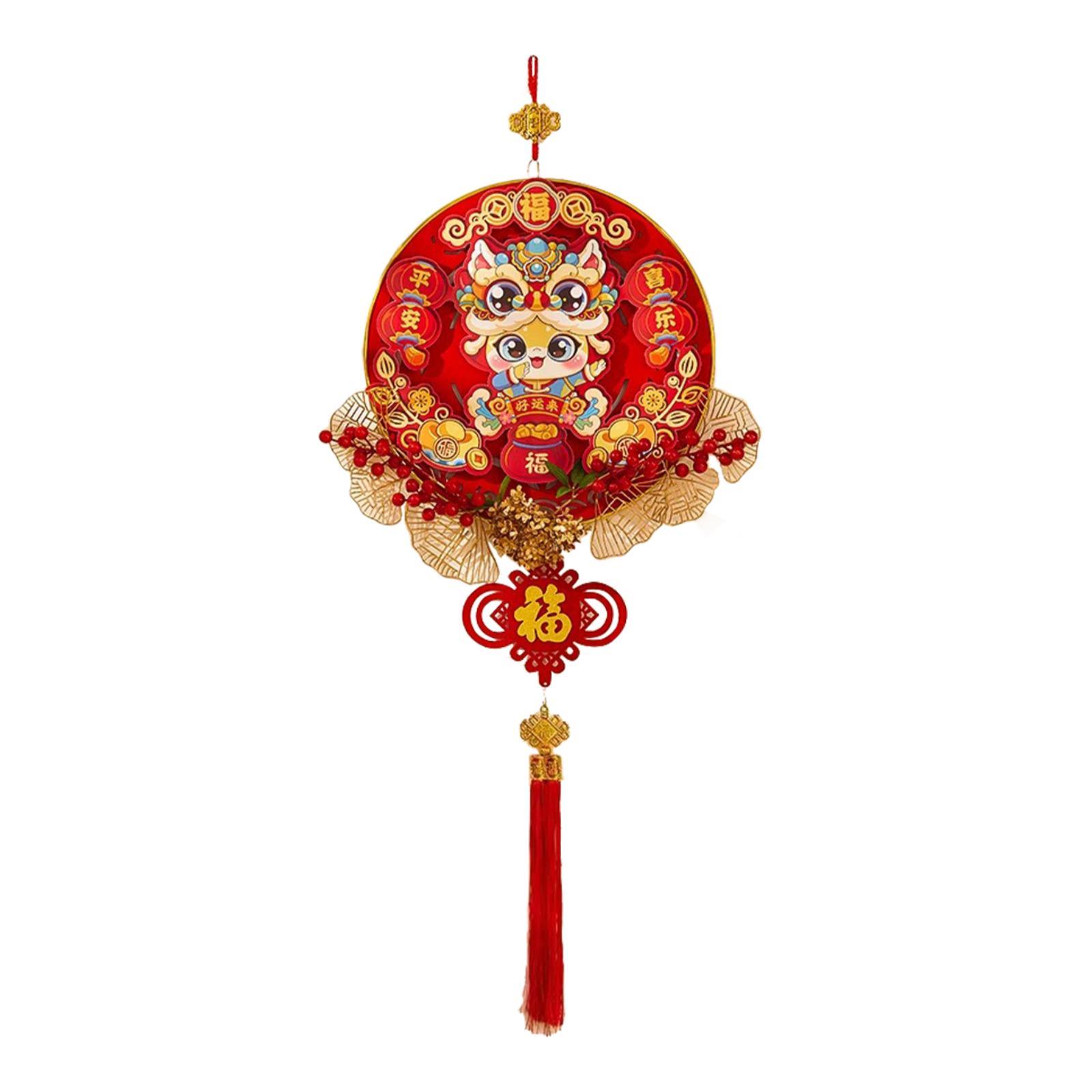 Украшение на китайский Новый год Декоративный венок на лунный год Украшение на год Змеи для крыльца, камина, сада, сувениры для вечеринки, для помещения