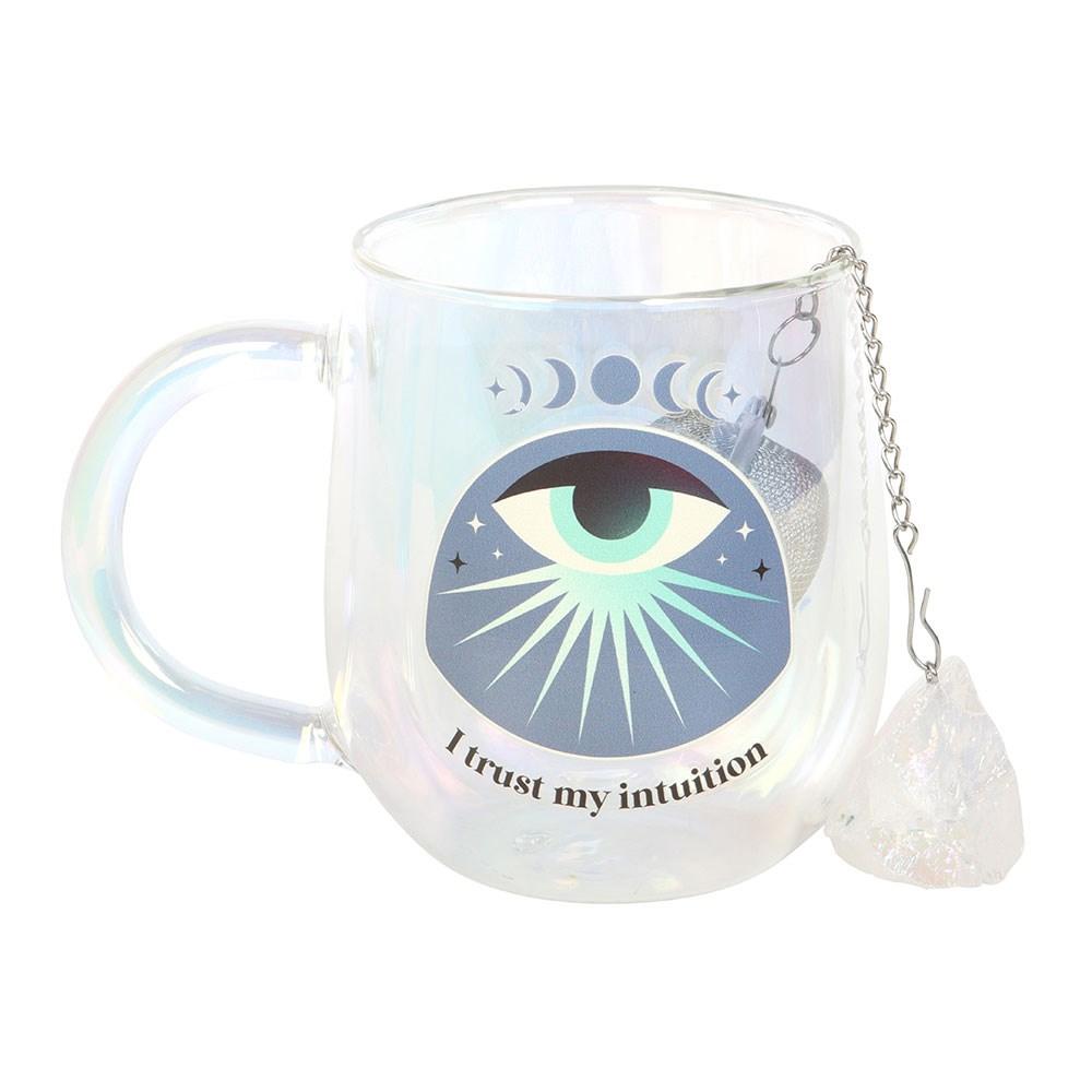 Something Different Intuition Crystal Double-Walled 250ml Mug & Tea Strainer