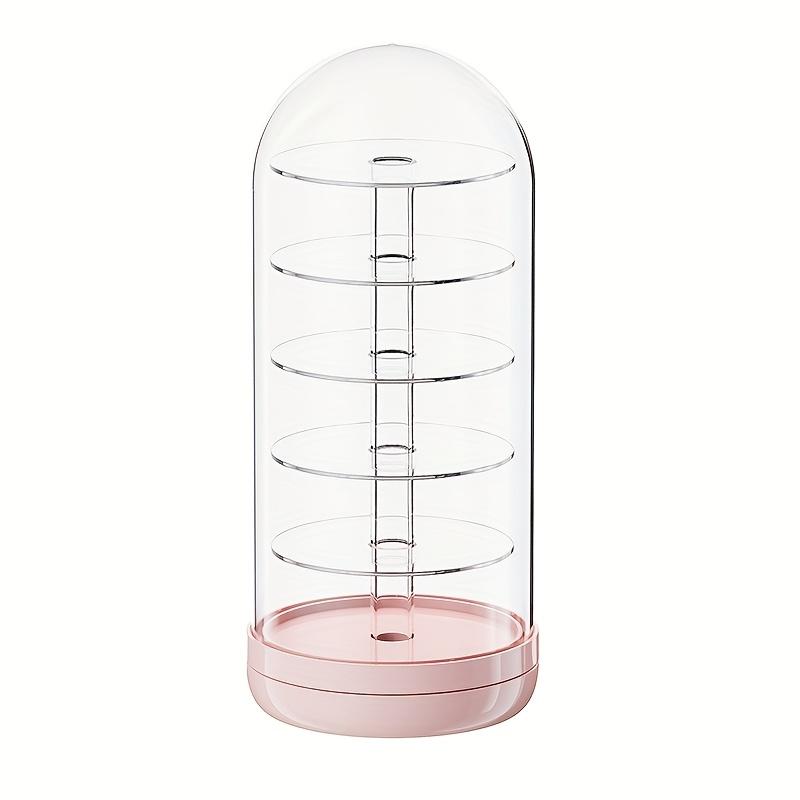 6 Layer Rotating Storage Box - Transparent Portable Earring Hairpin Headwear Organizer Box, Figurine Display Dustproof Box, Home Decoration