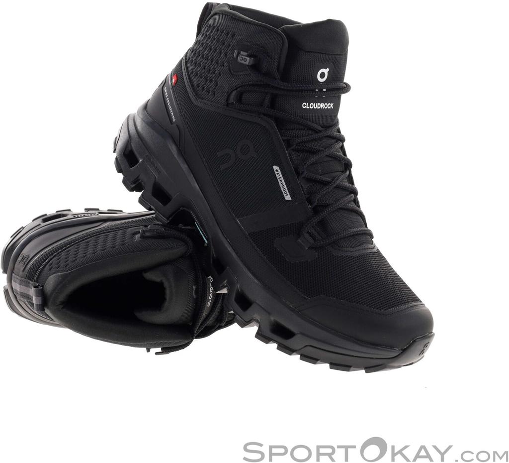 Обувь для треккинга On Cloudrock Mid Waterproof M schwarz