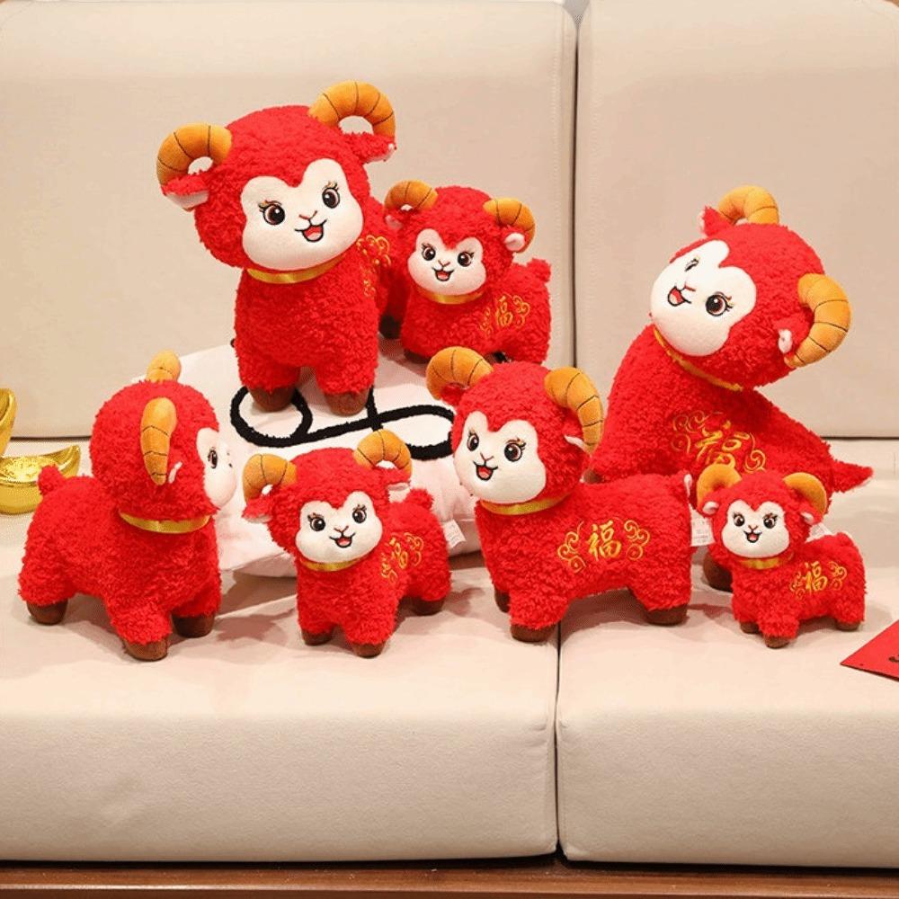 New Year Mascot Sheep Plush Toy Plush Stuffed Animal Exquisite Plush Figure  Gift