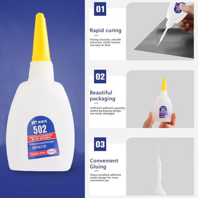 502 Glue Strong Quick-drying Wood Leather Acrylic ABS Plastic Adhesive Bonding High-efficiency Instant Glue