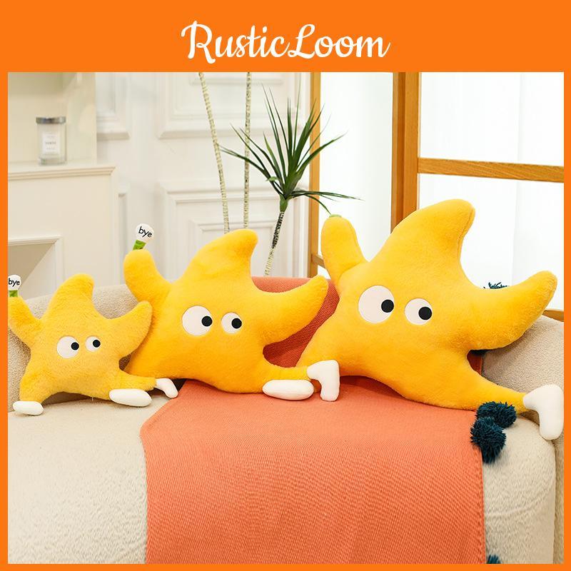 Plush Pillow Star With Running Posture Design For Kids Bed Decor Headboard