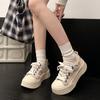 Popular super fire platform canvas shoes women's spring and autumn 2025 high-end casual lightweight white shoes versatile board shoes