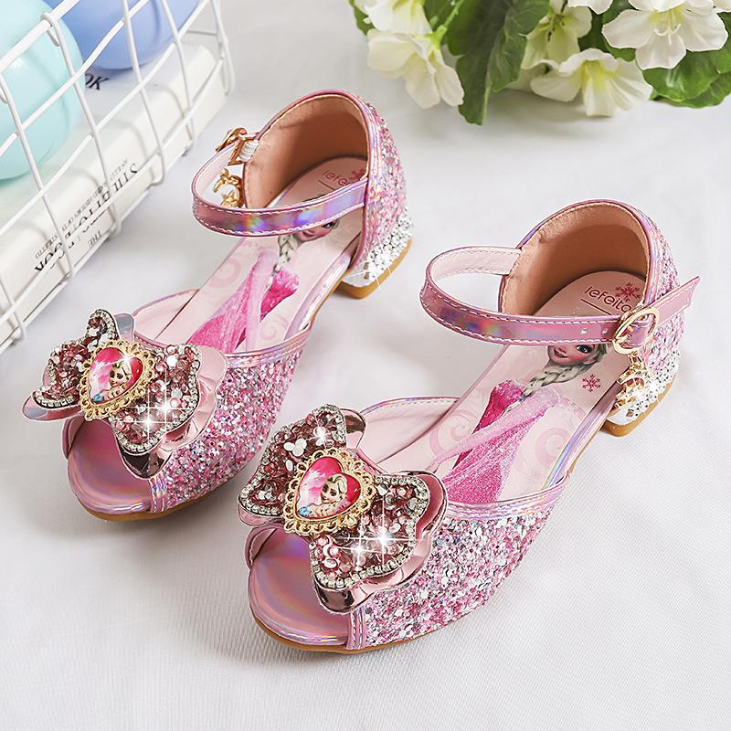 Toddler Girls' Summer Bowknot Princess High Heel Sandals