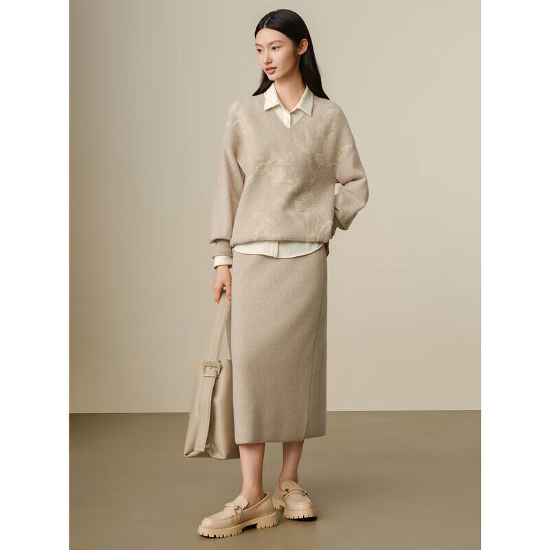 

JZ ANNAKO Women s Elegant Wool Jacquard Knit Set M