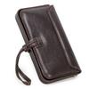Vollnarbiges Lammleder Baumwolle Damen Tasche mit Handgelenkschlaufe Metallscharnier Modische Echte Leder Handtasche Geldbörse
