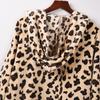 Fashion Women's Leopard Faux-Fur Fuzzy Warm Winter Oversized Outwear Long Coat