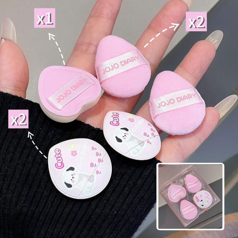 

Little White Dog Powder Puff Set Box Flocking Sponge Blush Concealer Powder Puff Finger Powder Puff Makeup Tool