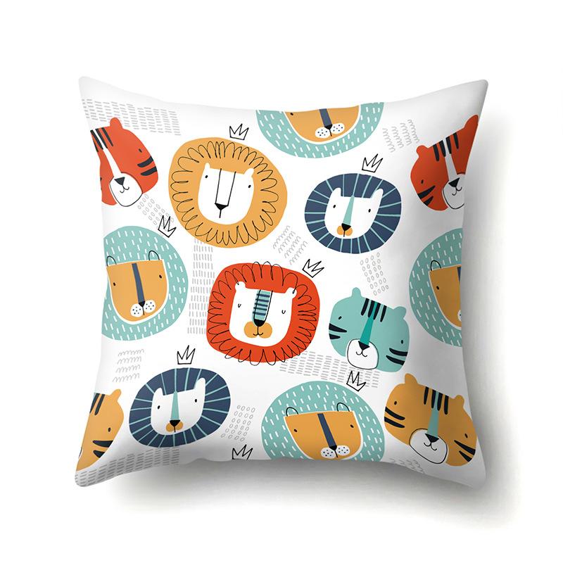 Geometric Creative Single-Sided Pillow Cover Living Room Sofa Cushion Cover Polyester Pillow Cover Office Waist Cover