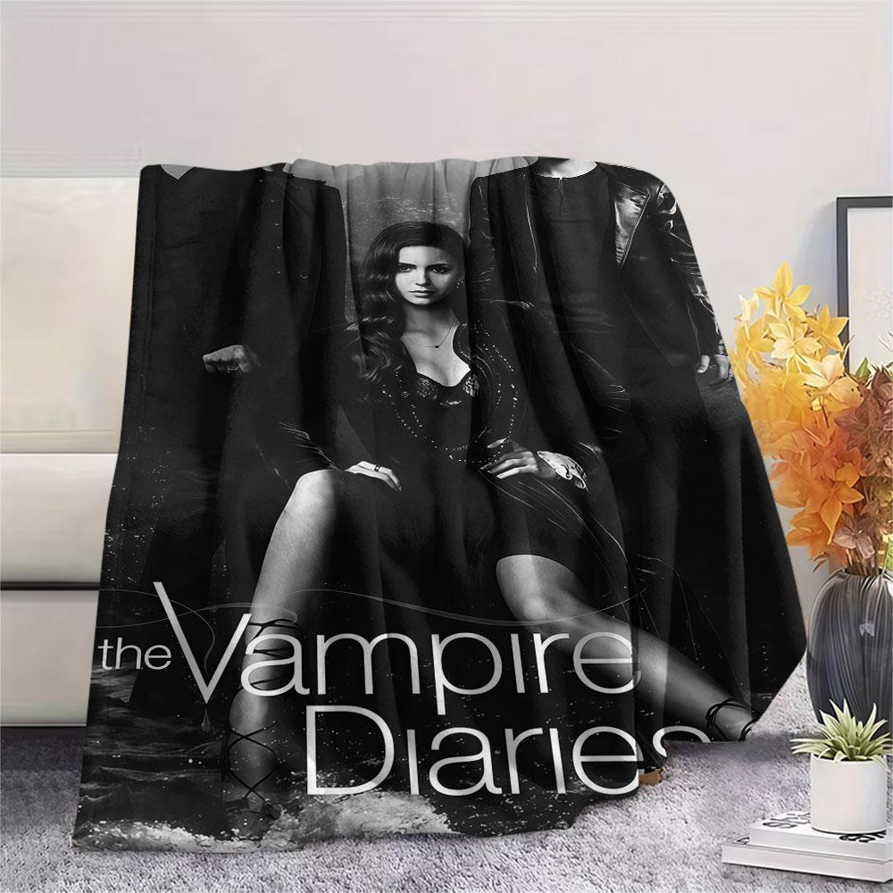 1PC The Vampire Patterned Flannel Blanket Suitable For All Seasons for Home Decor Warmth and Comfort Gifts Holiday Present