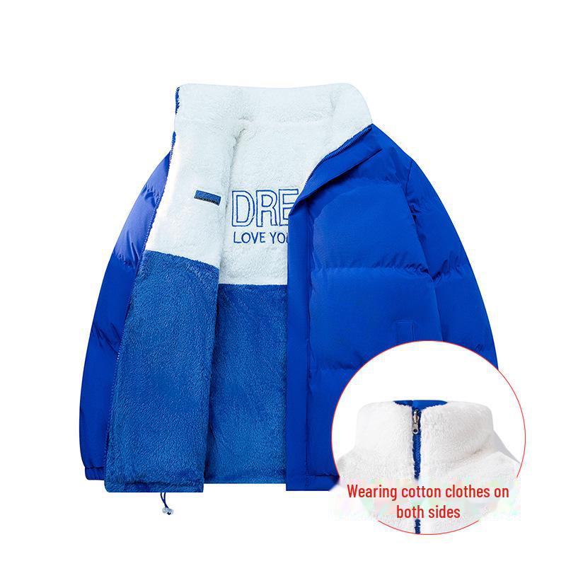 

Мужское утолщенное повседневное пальто из овчины - осень/зима S синий