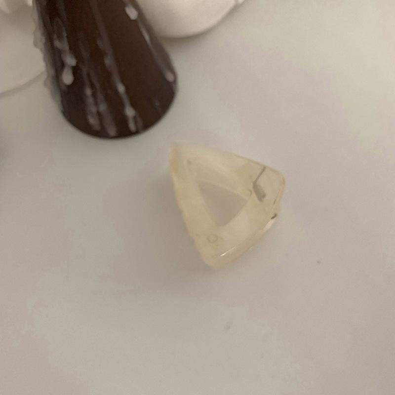 Transparent Triangle Coffee Hair Clip for High Ponytails