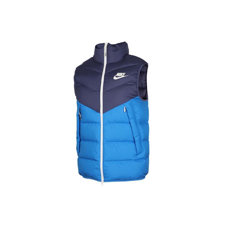 Мужские пуховые жилеты Nike Синий Без воротника Умеренный Городской Techwear 928860-557 XXL