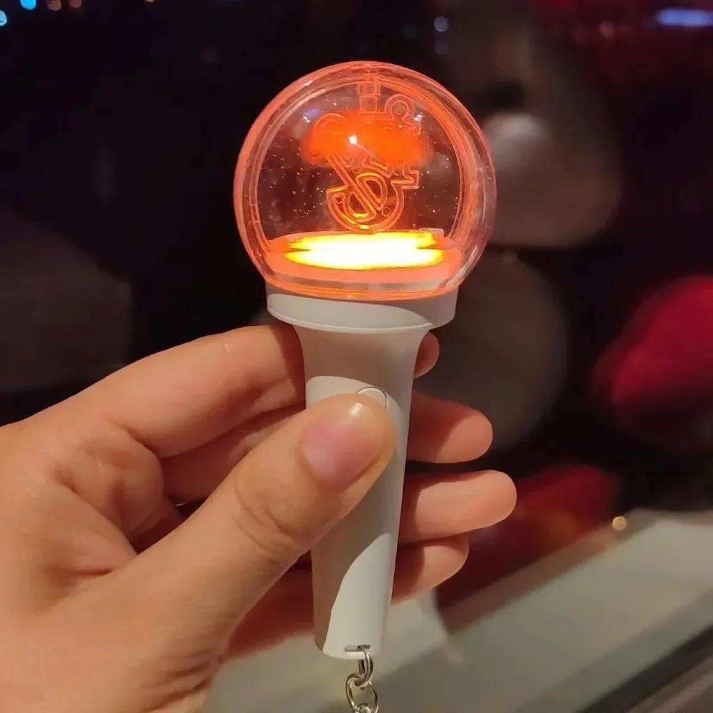 Kpop Idol Mini Ive Lightstick Keyring Glow Stick Keychains Pendant Fans Dive High Quality Gift Durable Stress Relief