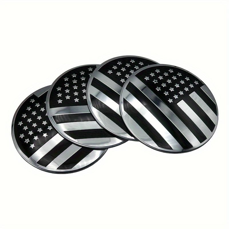 4pcs American Flag Wheel Center Cap Decals, Emblems Sticker 2.2"/ 56mm For Car Motorcycle Truck SUV