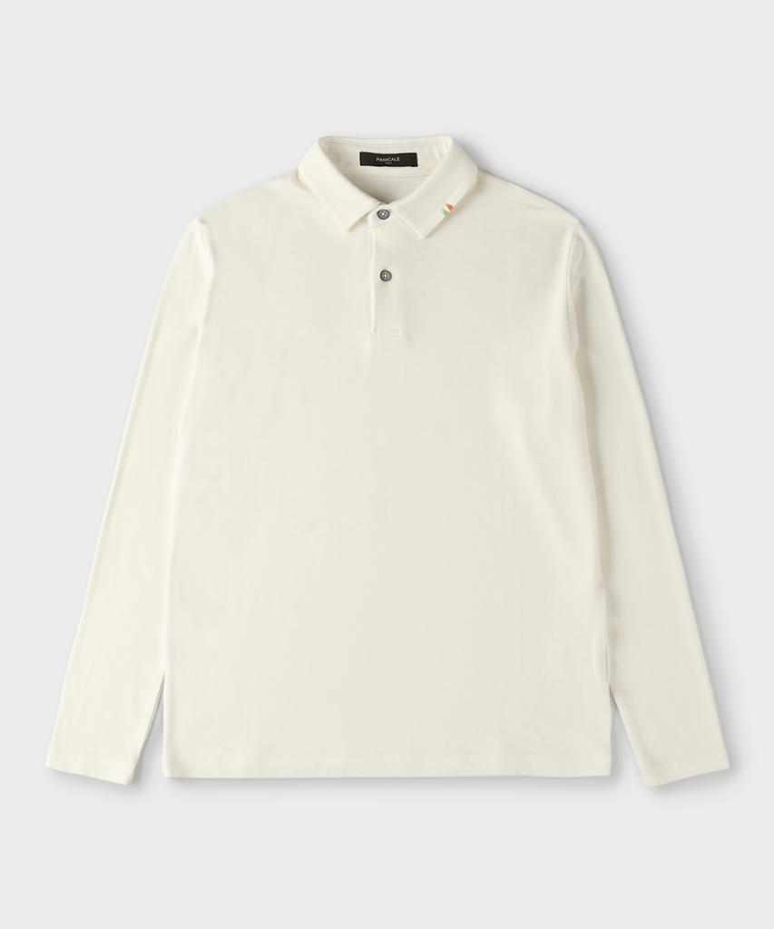 PANICALE Ivory Soft Jersey Polo Shirt