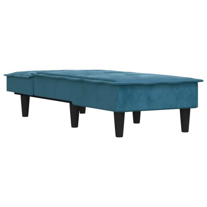 VidaXL Chaise Longue Blue Velvet 352843