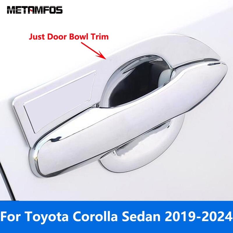 Side Door Handle Bowl Cover Trim For Toyota Corolla Sedan - 2024 Carbon Fiber Protection Cap Accessories Car Styling