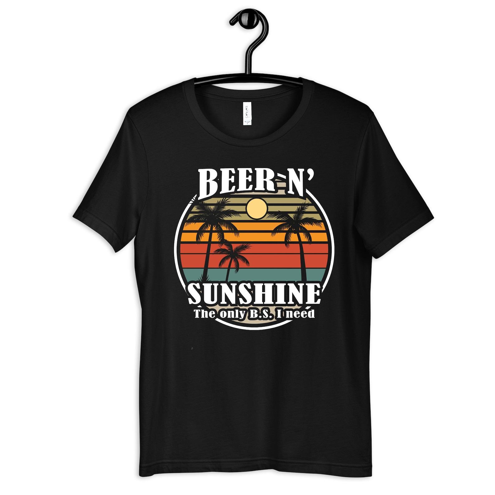 Beer N Sunshine Shirt, Beer and Sunshine T-Shirt, Funny Beer Beach Womens Tee, T-shirt, T-shirt, Tank Top 4XL