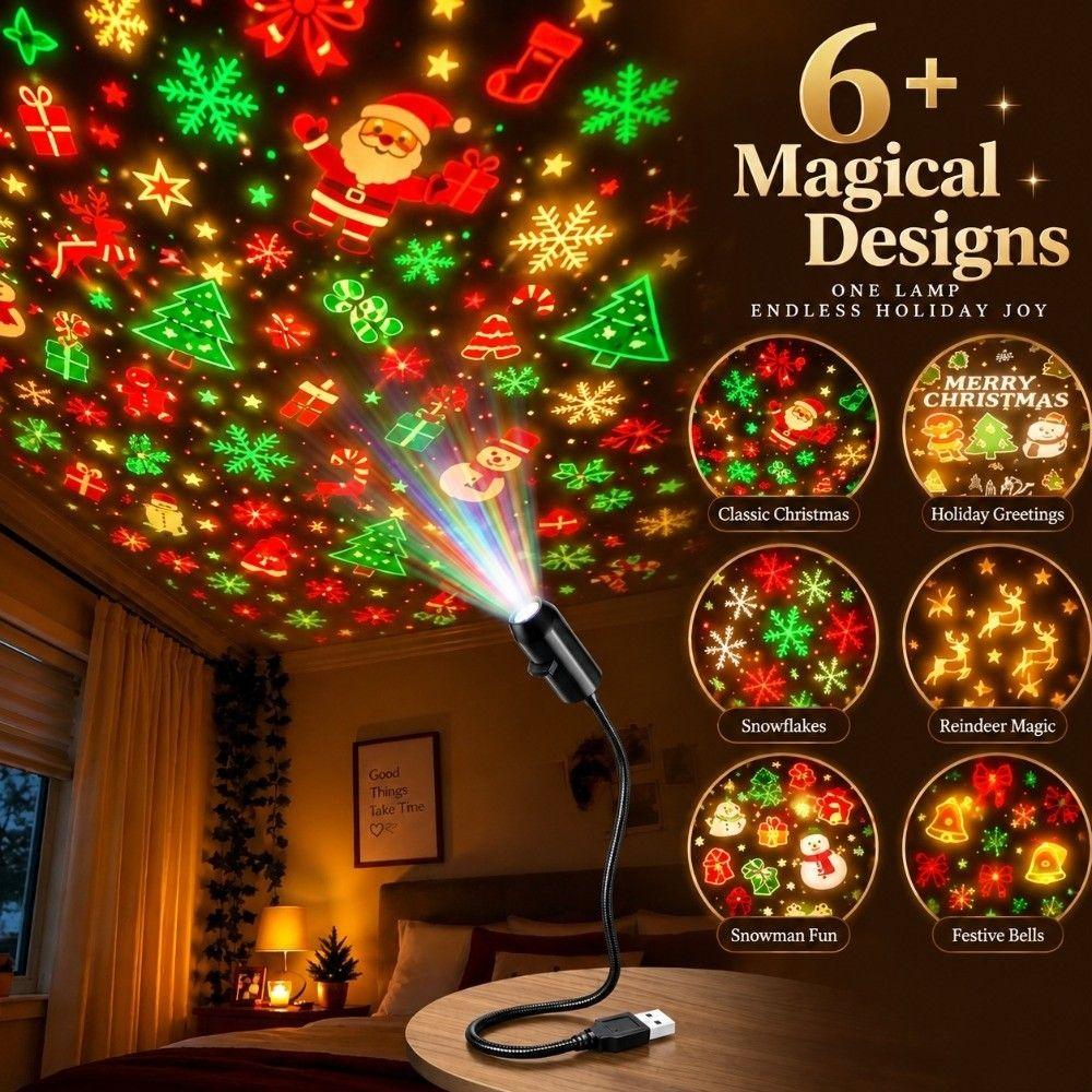 Creative LED Night Light LED Light Source Ambient Light Christmas Projector Lamp Indoor Decoration