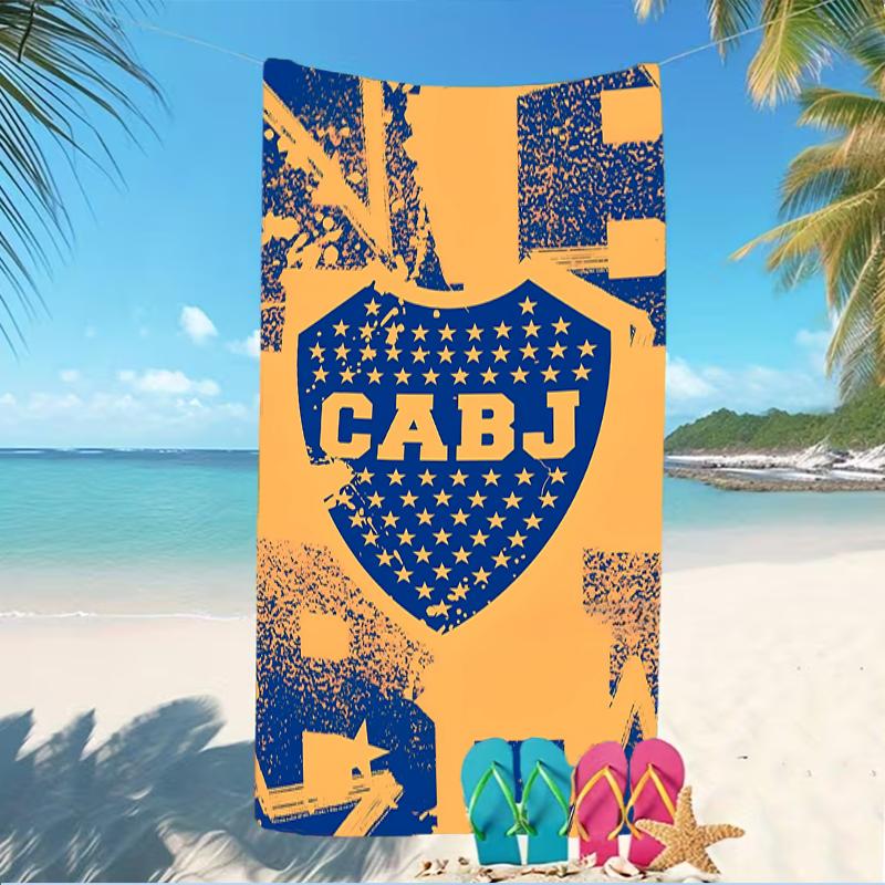 Beach Towel with Club Atlético Boca Juniors Pattern - soft,absorbent,machine washable Lightweight&Modern,swimming,Travel Essentials