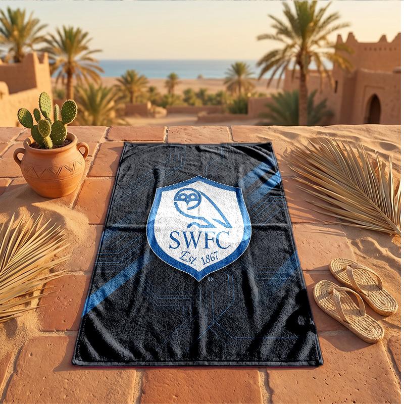 Asciugamano da Spiaggia Tema Sheffield Wednesday Morbido Asciugatura Rapida?Asciugamano Asciutto Per Vacanze Estive Al Mare Nuoto